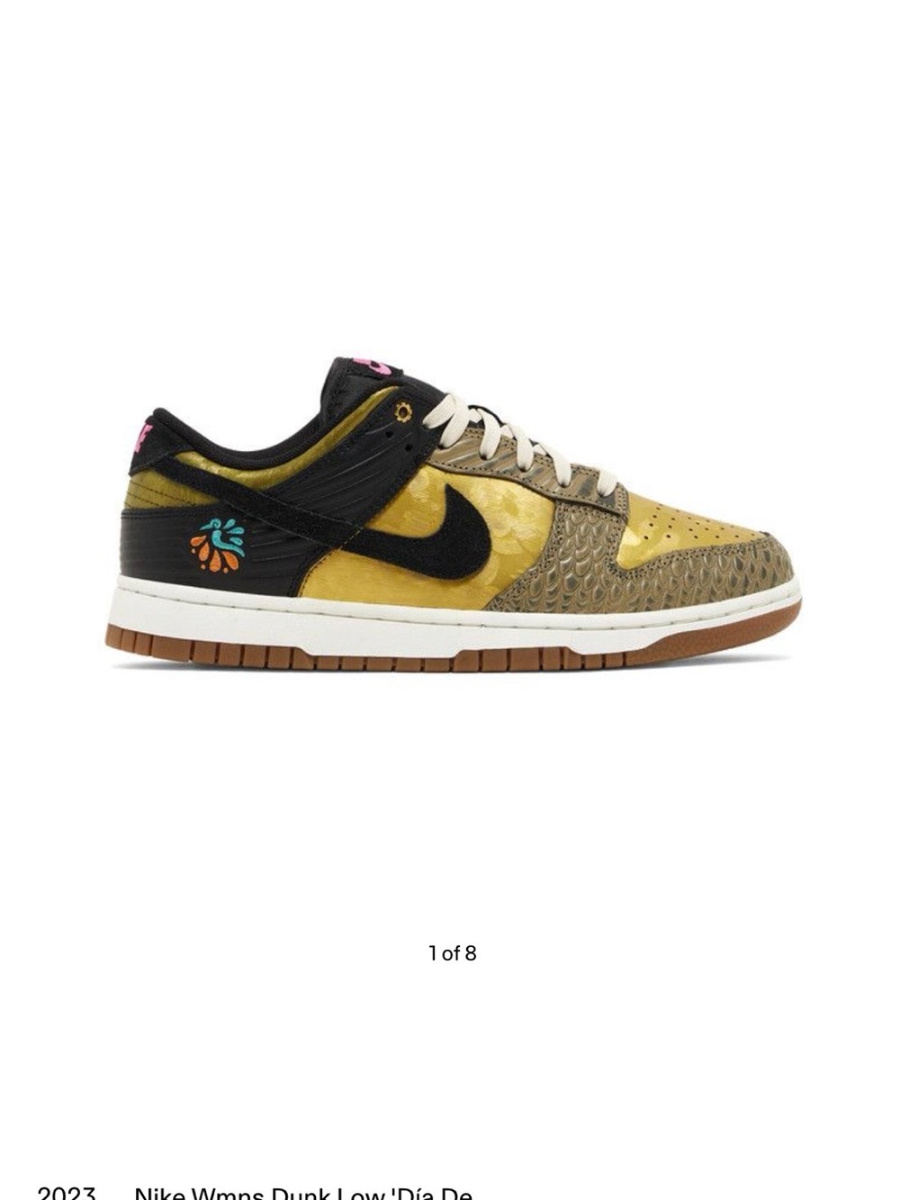 Nike Dunk Low Yellow, Black and Brown with Pink Accent
